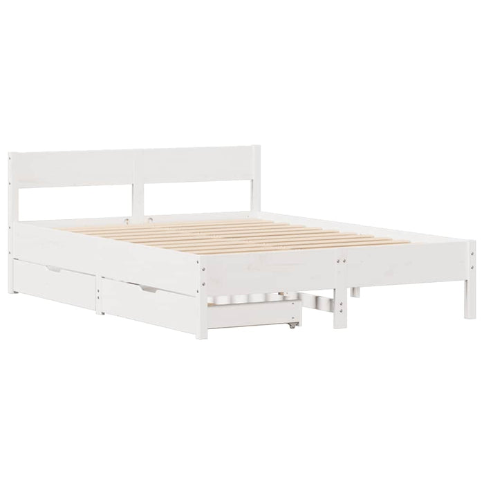 vidaXL Letto senza Materasso Bianco 120x200 cm Legno Massello di Pino