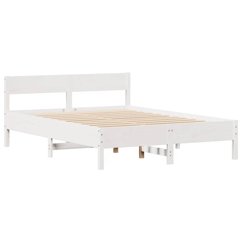 vidaXL Letto senza Materasso Bianco 120x200 cm Legno Massello di Pino