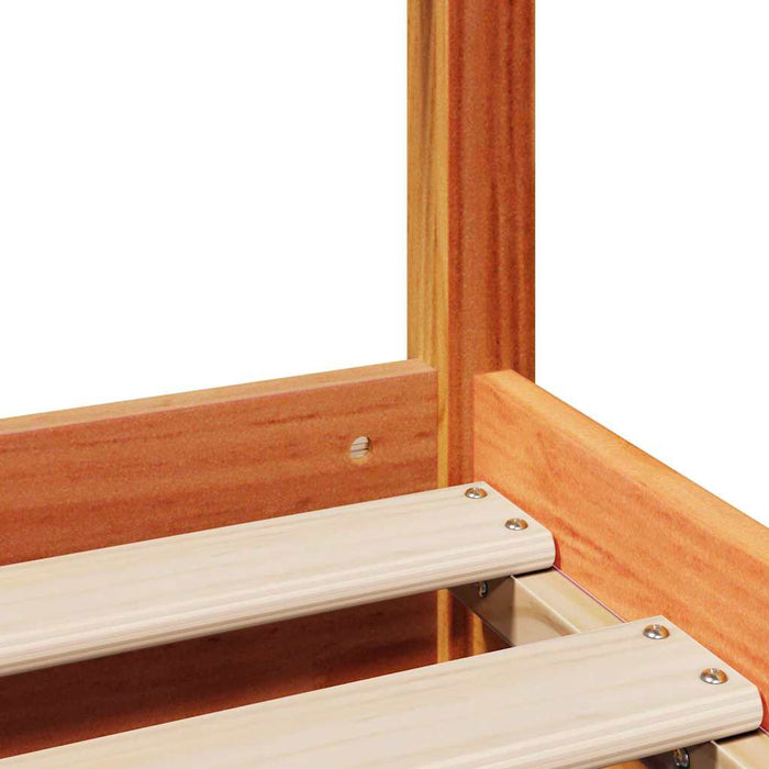 Letto senza Materasso Marrone Cera 120x200 cm in Legno di Pino