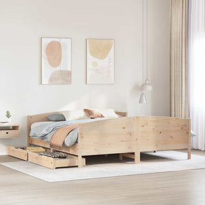 Letto senza Materasso 200x200 cm in Legno Massello di Pino 3301776