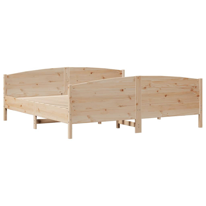vidaXL Letto senza Materasso 180x200 cm in Legno Massello di Pino