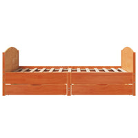 vidaXL Letto senza Materasso Marrone Cera 150x200 cm in Legno di Pino