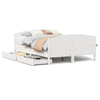vidaXL Letto senza Materasso Bianco 120x200 cm Legno Massello di Pino