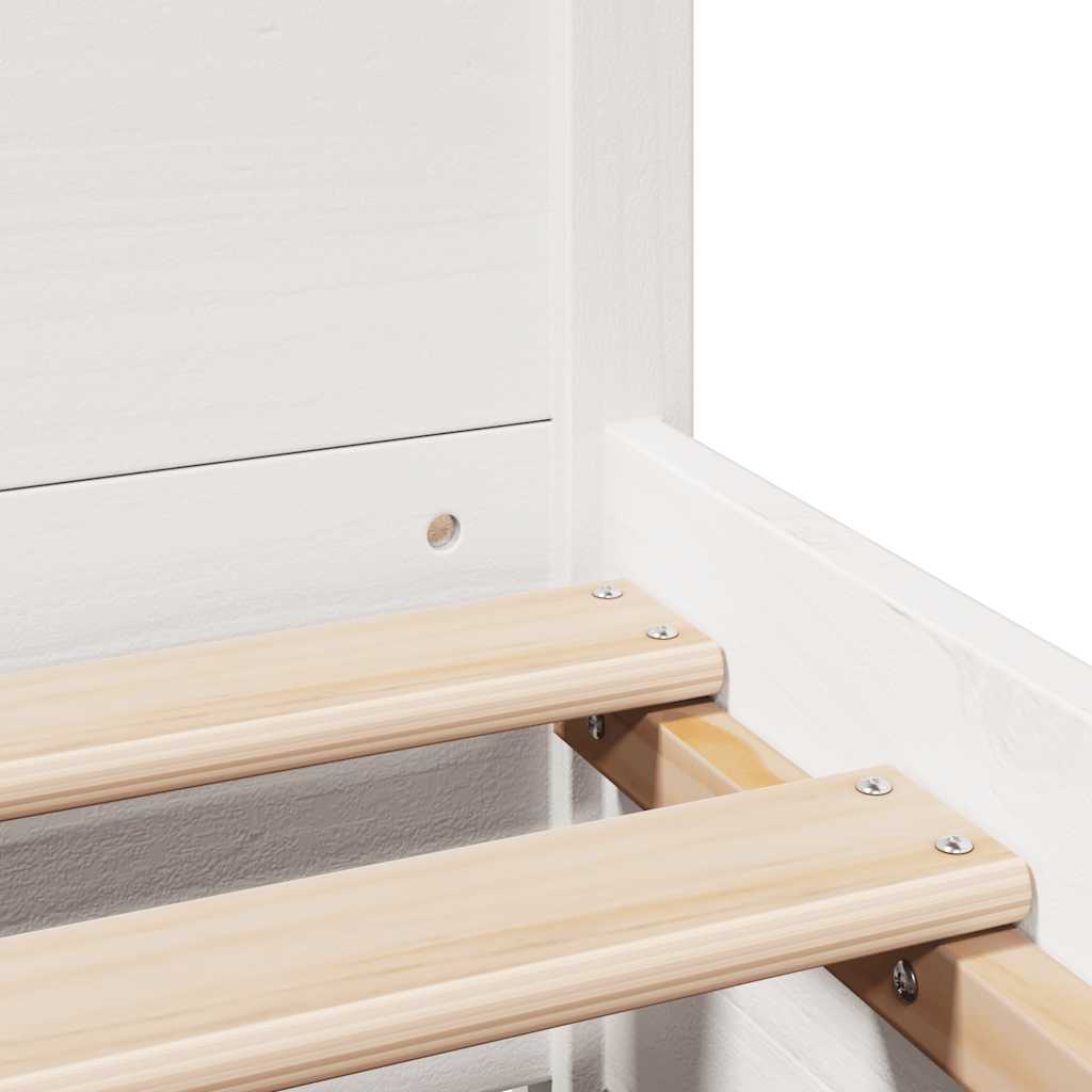vidaXL Letto senza Materasso Bianco 120x200 cm Legno Massello di Pino