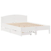 Letto senza Materasso Bianco 160x200 cm Legno Massello di Pino 3301822