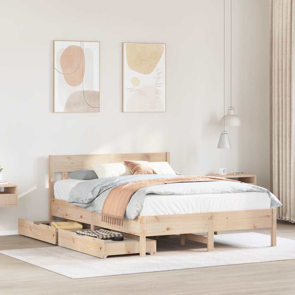 vidaXL Letto senza Materasso 160x200 cm in Legno Massello di Pino