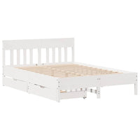 vidaXL Letto senza Materasso Bianco 160x200 cm Legno Massello di Pino