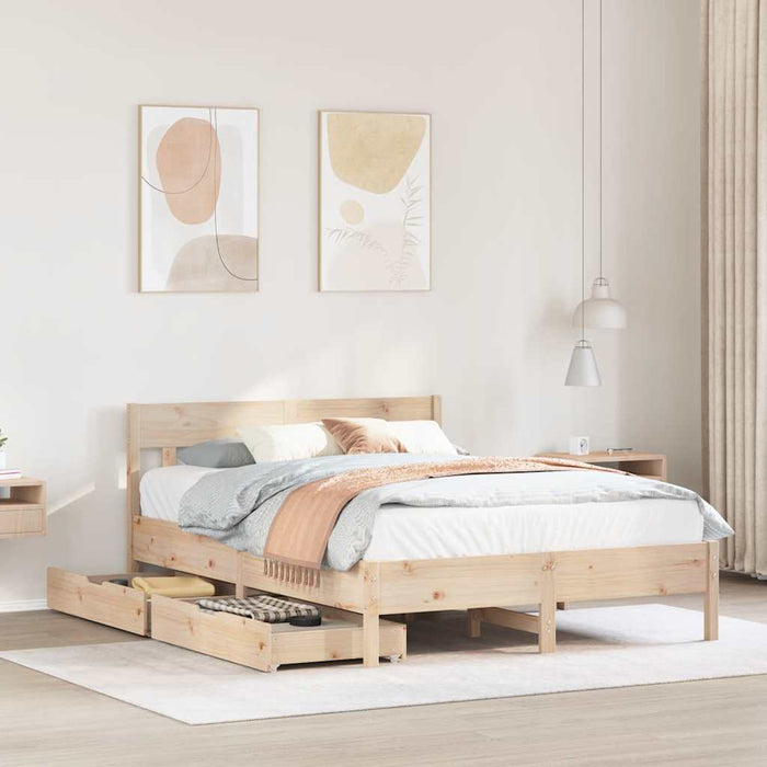 vidaXL Letto senza Materasso 120x200 cm in Legno Massello di Pino