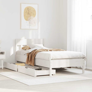 vidaXL Letto senza Materasso Bianco 90x190 cm in Legno Massello Pino