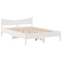 vidaXL Giroletto con Cassetti Bianco 140x190 cm Legno Massello di Pino