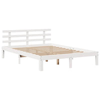 Giroletto con Cassetti-Struttura Letto con contenitore Bianco 140x190 cm Legno Massello di Pino 793939