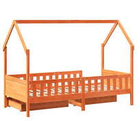 Giroletto Bambini con Cassetti-Struttura Letto Bambini 90x200 cm Legno Massello di Pino 242979