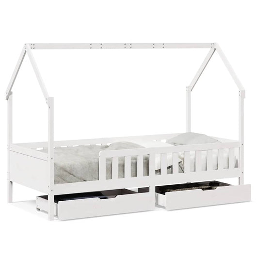 Giroletto per Bambini con Cassetti-Struttura Letto Bambini con contenitore 90x190cm Legno Massello Pino 732564