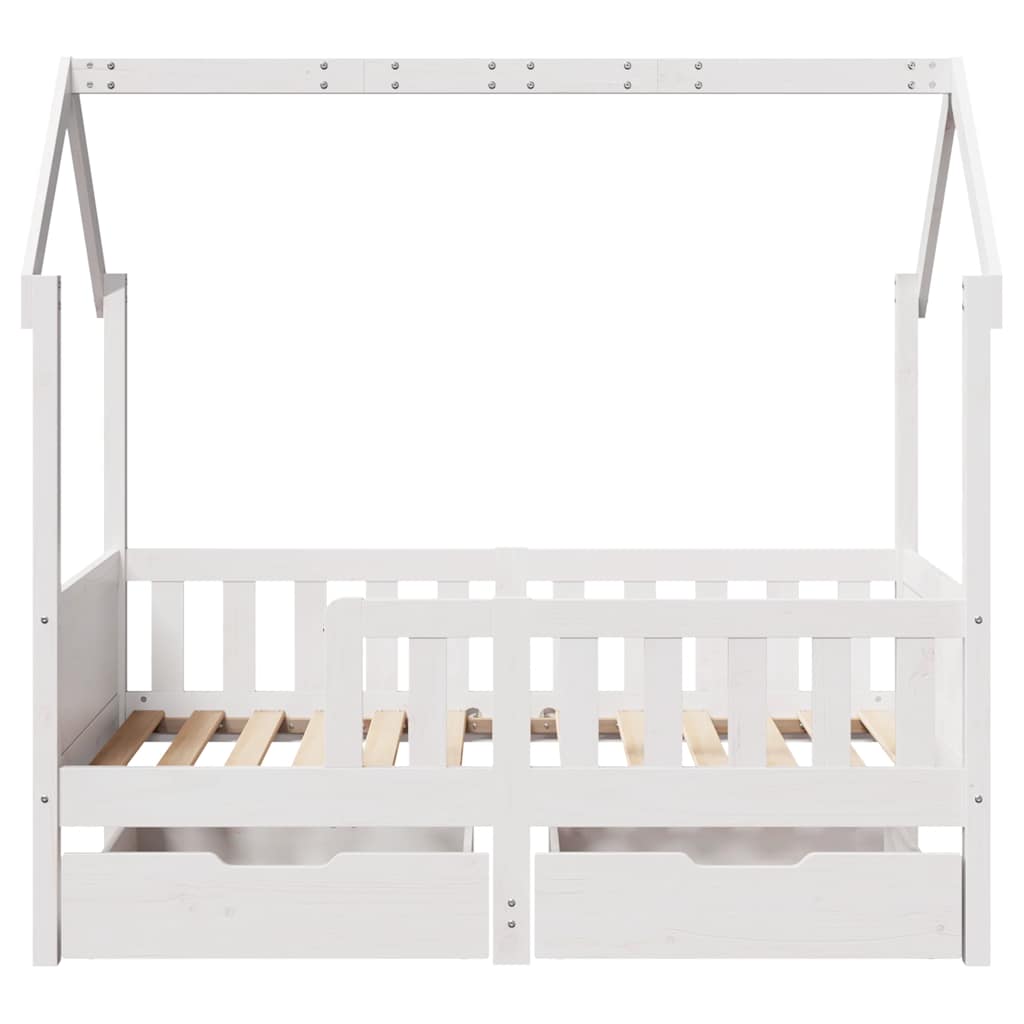 Giroletto Bambini con Cassetti 70x140 cm Legno Massello di Pino