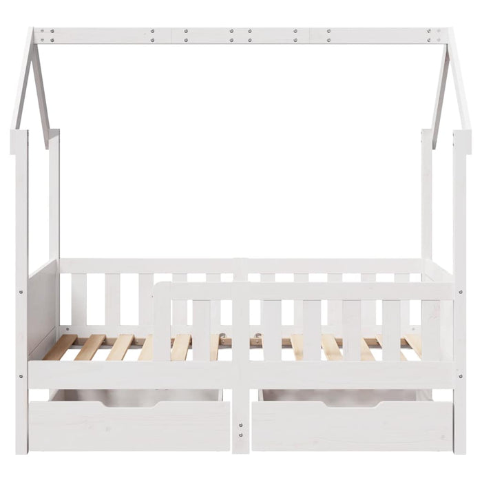 Giroletto Bambini con Cassetti 70x140 cm Legno Massello di Pino