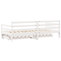 vidaXL Dormeuse con Cassetti Bianco 90x200 cm Legno Massello di Pino
