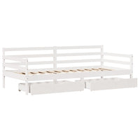 vidaXL Dormeuse con Cassetti Bianco 90x200 cm Legno Massello di Pino