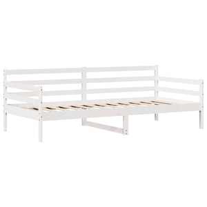 Dormeuse con Cassetti Bianco 90x190 cm Legno Massello di Pino 3302062