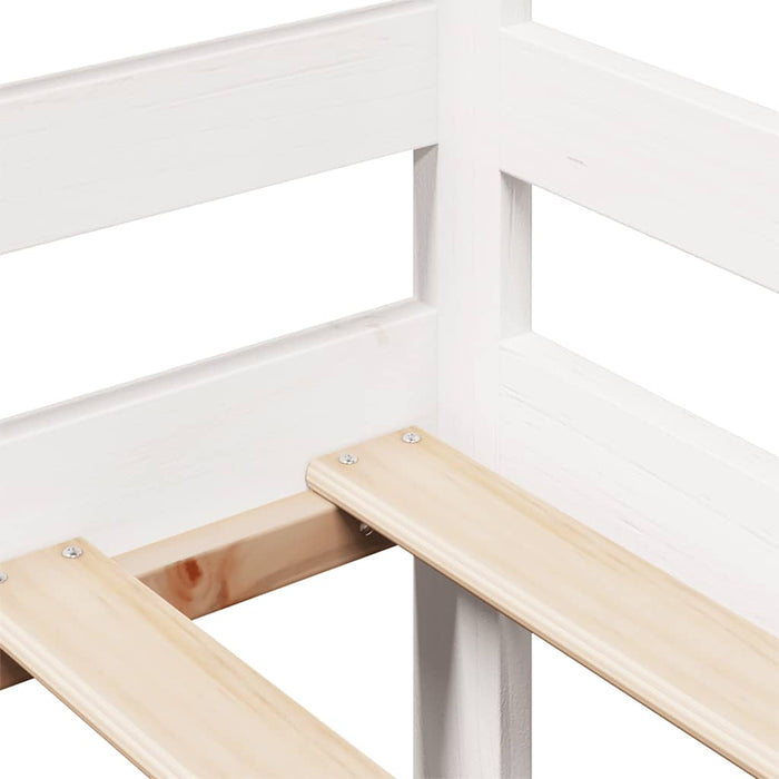 vidaXL Dormeuse con Cassetti Bianco 90x190 cm Legno Massello di Pino