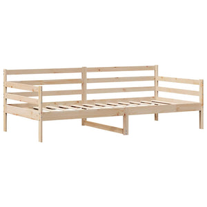 Dormeuse con Cassetti Bianca 80x200 cm Legno Massello di Pino 3302064
