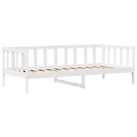 Dormeuse con Cassetti Bianco 90x200 cm Legno Massello di Pino