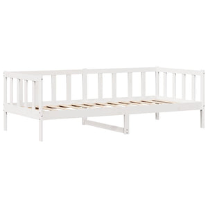 Dormeuse con Cassetti Bianco 90x200 cm Legno Massello di Pino