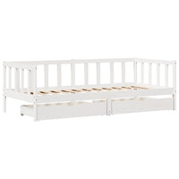 vidaXL Dormeuse con Cassetti Bianco 90x190 cm Legno Massello di Pino
