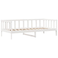Dormeuse con Cassetti Bianca 80x200 cm Legno Massello di Pino 3302076