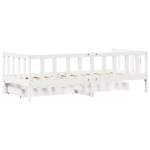 vidaXL Dormeuse con Cassetti Bianca 80x200 cm Legno Massello di Pino