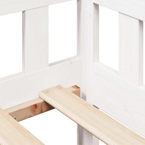 Dormeuse con Cassetti Bianca 80x200 cm Legno Massello di Pino 3302086