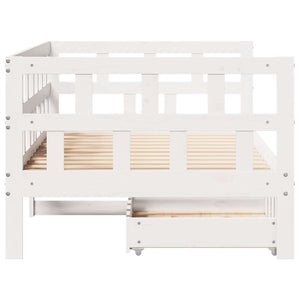 vidaXL Dormeuse con Cassetti Bianco 90x190 cm Legno Massello di Pino