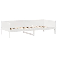 Dormeuse con Cassetti Bianco 90x190 cm Legno Massello di Pino 3302097