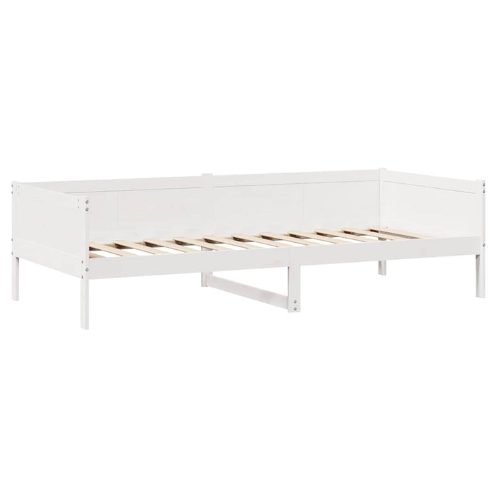 Dormeuse con Cassetti Bianco 90x190 cm Legno Massello di Pino 3302097