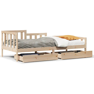 vidaXL Dormeuse con Cassetti 80x200 cm in Legno Massello di Pino