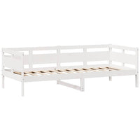 Dormeuse con Cassetti Bianco 90x200 cm Legno Massello di Pino 3302115