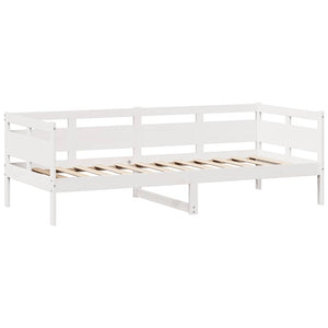 Dormeuse con Cassetti Bianca 80x200 cm Legno Massello di Pino 3302117
