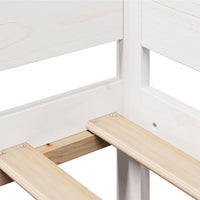 Dormeuse con Cassetti Bianca 80x200 cm Legno Massello di Pino 3302117