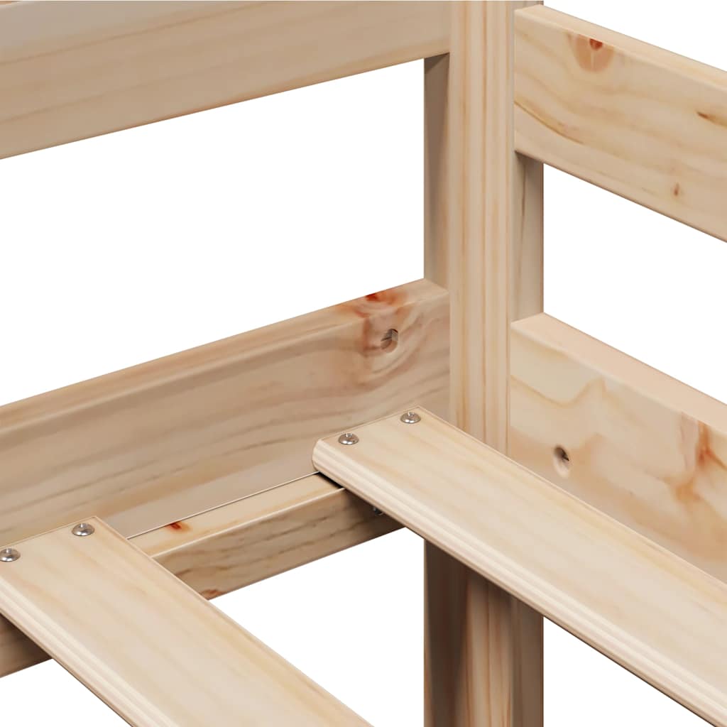 Dormeuse con Cassetti 80x200 cm in Legno Massello di Pino 3302122