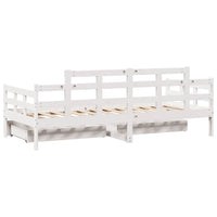 vidaXL Dormeuse con Cassetti Bianco 90x190 cm Legno Massello di Pino