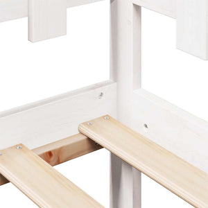 Dormeuse con Cassetti Bianca 80x200 cm Legno Massello di Pino 3302133