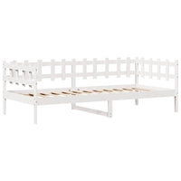 Dormeuse con Cassetti Bianco 90x200 cm Legno Massello di Pino 3302135