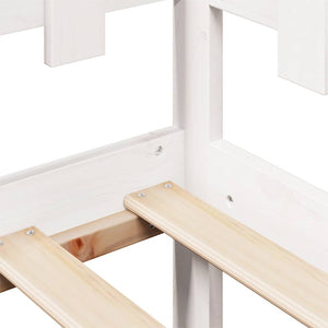 Dormeuse con Cassetti Bianco 90x190 cm Legno Massello di Pino 3302137