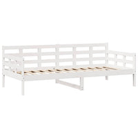 Dormeuse con Cassetti Bianco 90x190 cm Legno Massello di Pino 3302143