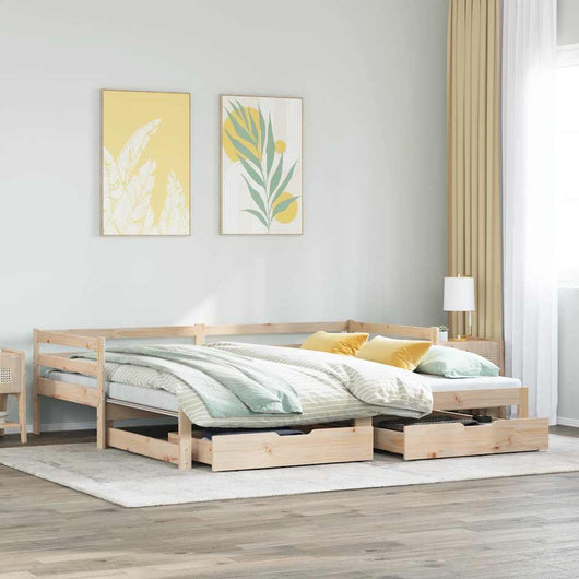 Divano Letto Estraibile con Cassetti senza Materasso 90x190 cm 3302146