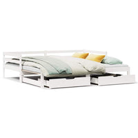 Letto Estraibile con Cassetti senza Materasso Bianco 90x190 cm 3302157