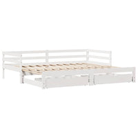 Letto Estraibile con Cassetti senza Materasso Bianco 90x190 cm 3302157