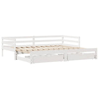 Letto Estraibile con Cassetti senza Materasso Bianco 90x200 cm 3302161