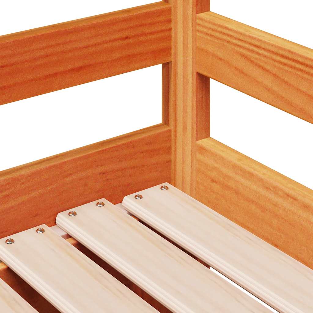 Dormeuse Letto Estraibile e Cassetti Marrone Cera 90x190cm Pino