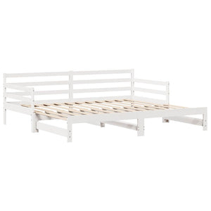 vidaXL Letto Estraibile con Cassetti senza Materasso Bianco 90x200 cm