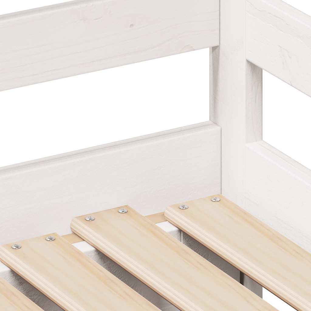 Letto Estraibile con Cassetti senza Materasso Bianco 90x200 cm 3302172